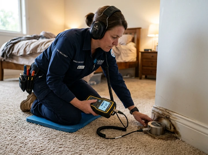 Before: Hidden Under-Slab Leak Sound - Las Colinas Post-Tension Slab Cold Line Rupture