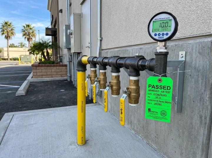 After: Certified Steel & Poly Riser - Riverside Ave Commercial Kitchen Gas Line Repair